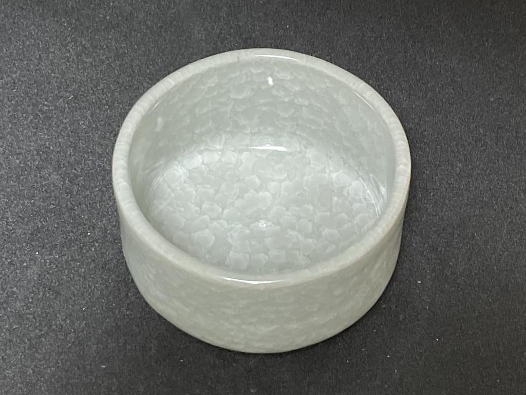 Ale-net Matcha Bowl, W11.3 x D11.3 x H6.8cm, White Craze Matcha Bowl, Mino Ware, Made in Japan