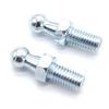 2Pcs M6 M8 Universal Car 10Mm Ball Silver Boot Bonnet Gas Struts Ball Ended End Fitting Pin Joint Valve Spring Holders