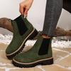 Neue Damen-Herbst-Chelsea-Ankle Boots im britischen Stil aus Wildleder, modische, vielseitige kurze Lederstiefel