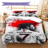 Cristiano Ronaldo Pattern Bedding,Quilt Set Quilt Cover Pillowcase Home Birthday Gift(1 * duvet cover + 2 * pillowcase, without core)