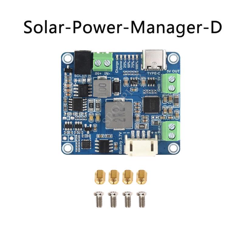 MPPT Solar Charging Module with 3A 5V Output and Rechargeable Lithium Battery.