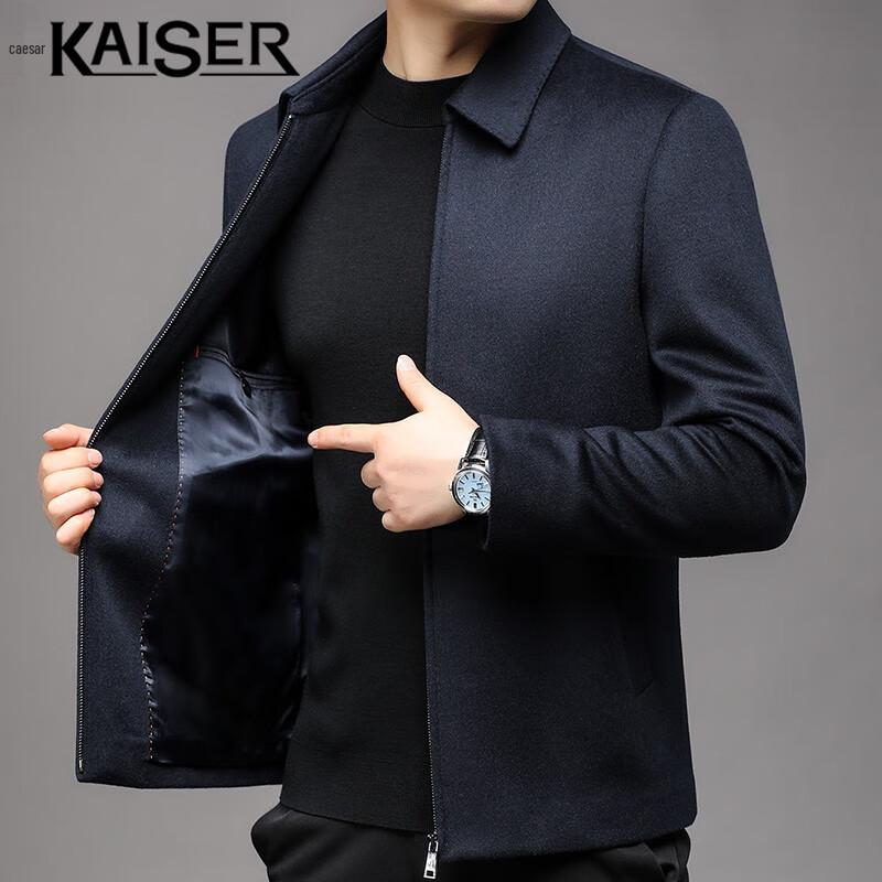 

Caesar Men s Winter Wool & Cashmere Double-Sided Coat M