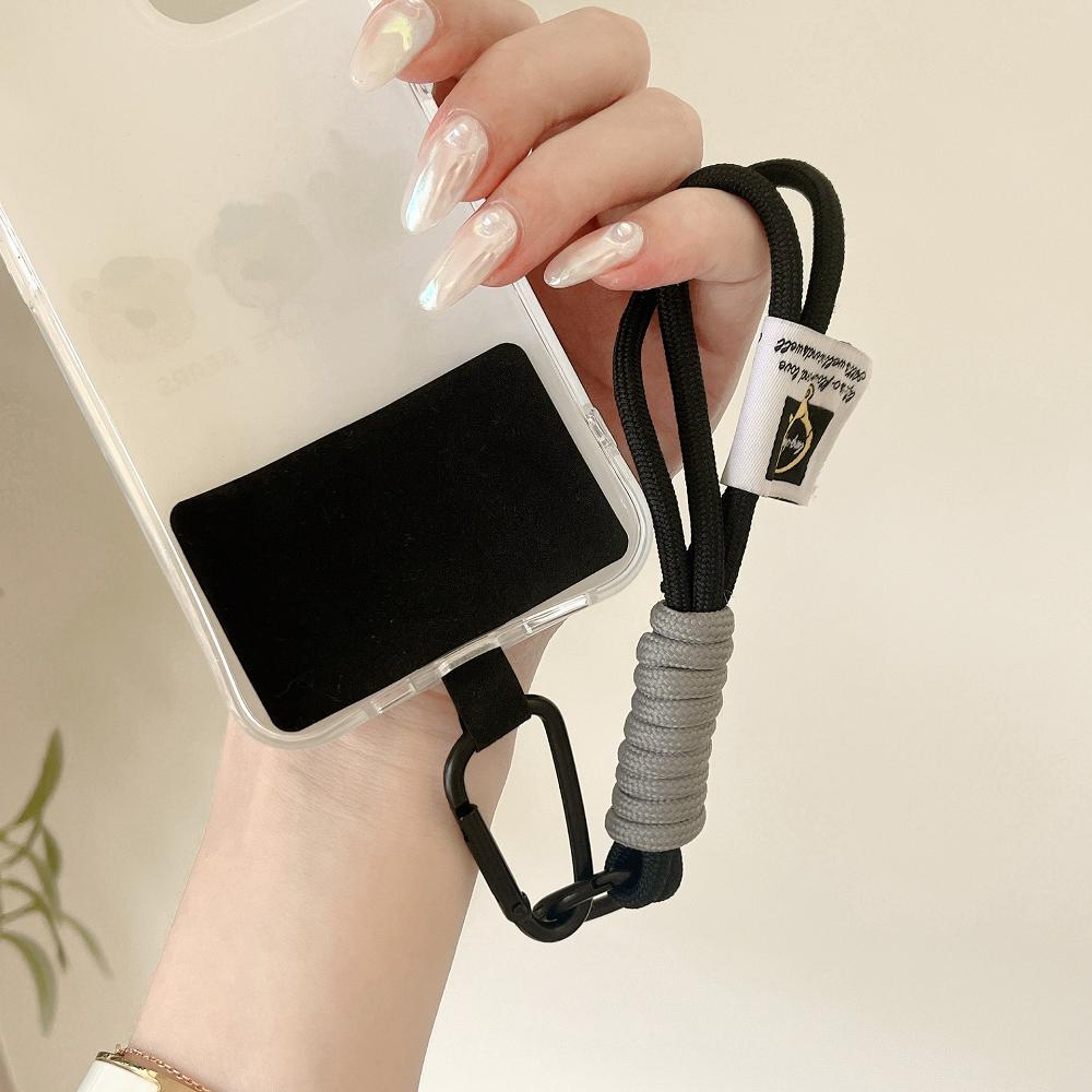 Splicing Color Mobile Phone Lanyard Multi-functional Keychain Mobile Phone Backpack Rope Hanging Ornaments