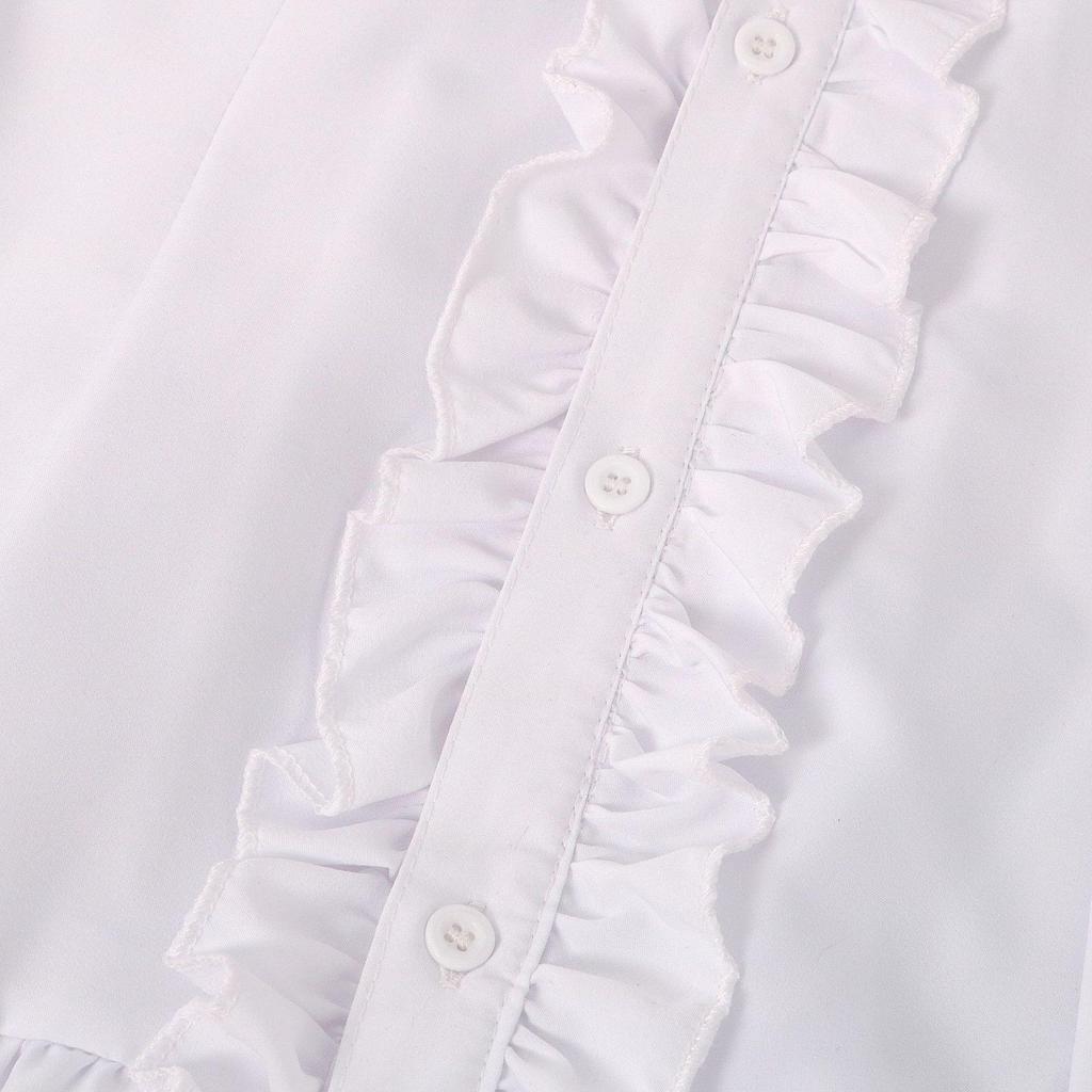 2023 Women's European & American Steampunk Victorian Pleated Shirt