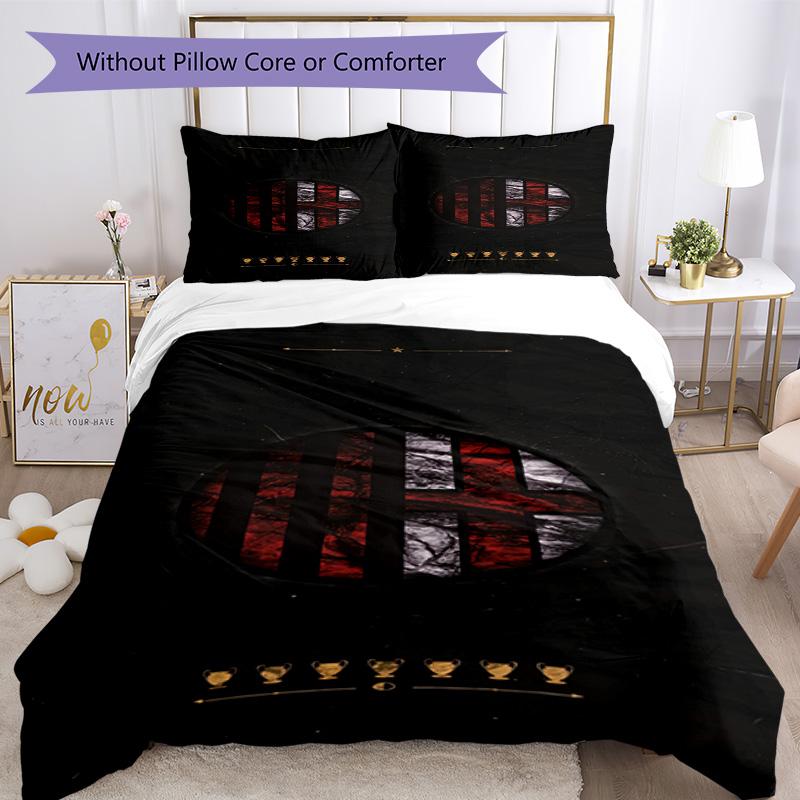 Ac Milan Bedding Set Breathable Duvet Cover With Pillowcases Home Decoration Birthday Gift