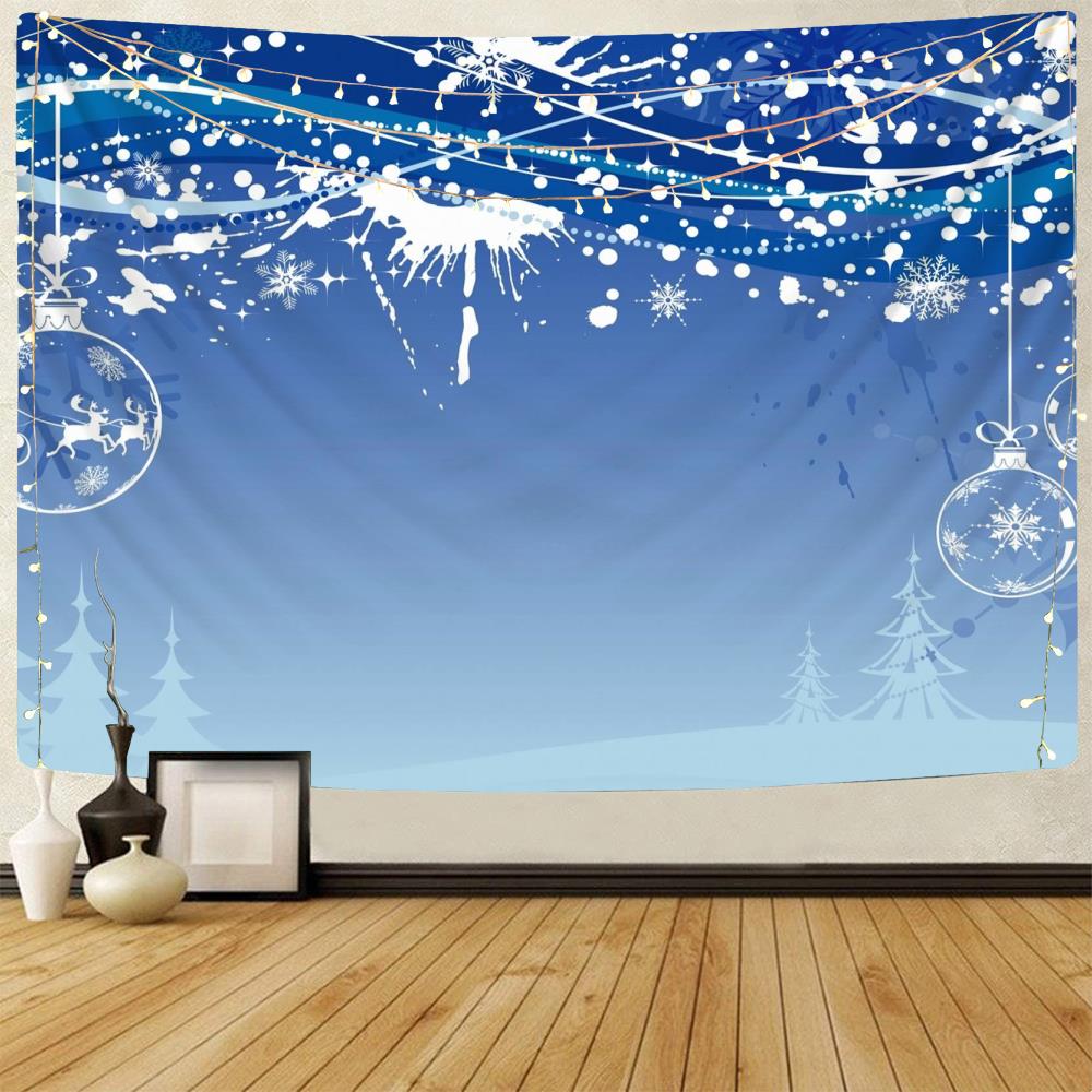 Weihnachts-Tapisserie, Weihnachtsbaum-Tapisserie, Schneemann, Wandbehang, Weihnachtsthema, bedruckter Tapisserie-Hintergrundstoff