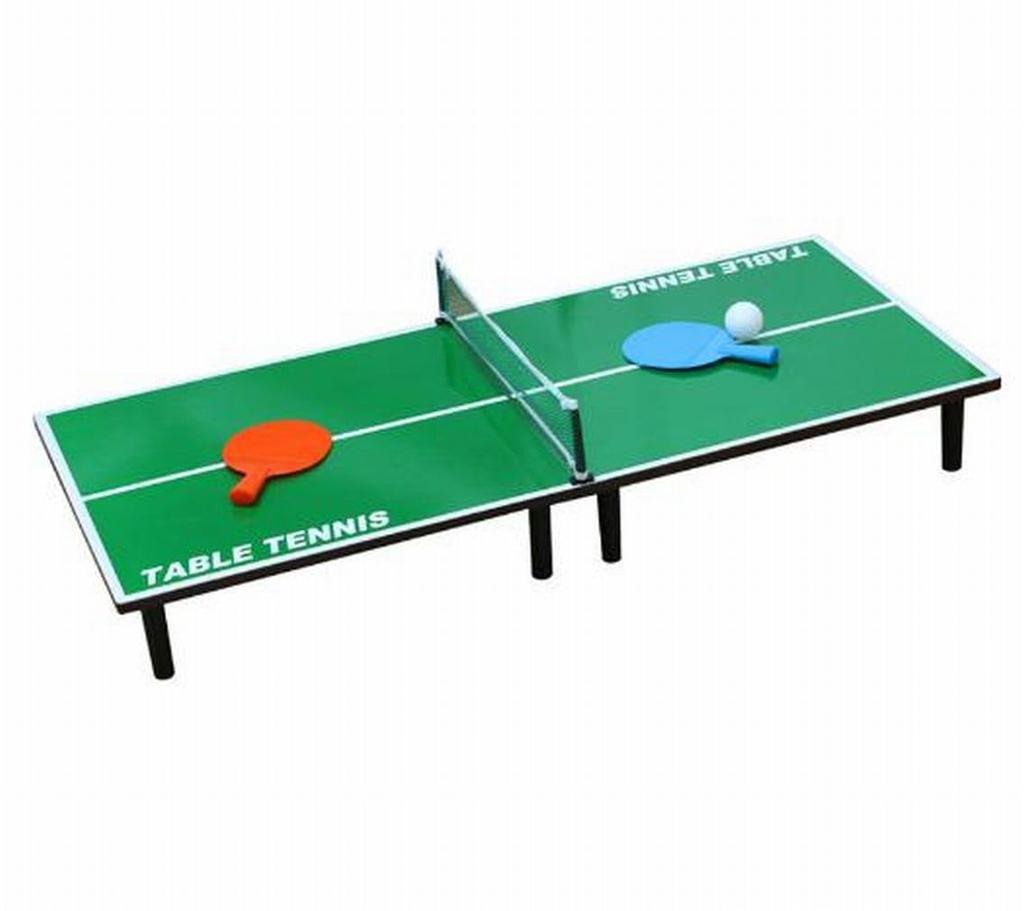 Mini Table Tennis Home Includes and Set, Wooden, Use, Children's, Rackets, Balls, Table, Net.