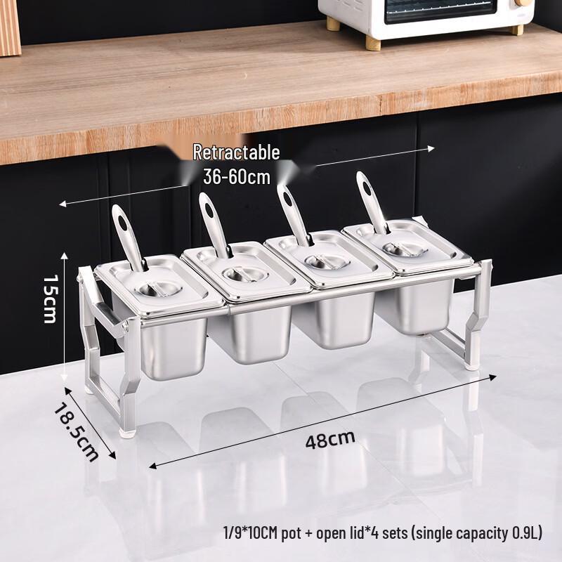 Handun 316L Stainless Steel Commercial Condiment Organizer
