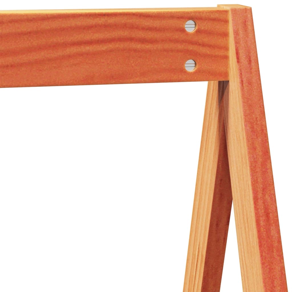 Bunk Bed with Canopy Wax Brown 90x190 Cm Solid Pine Wood