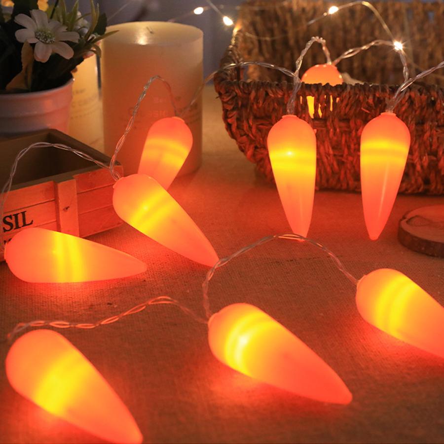 Rabbit Carrot LED Light String Children's Toy Light Scene Layout Decoration Small Colorful Lights
