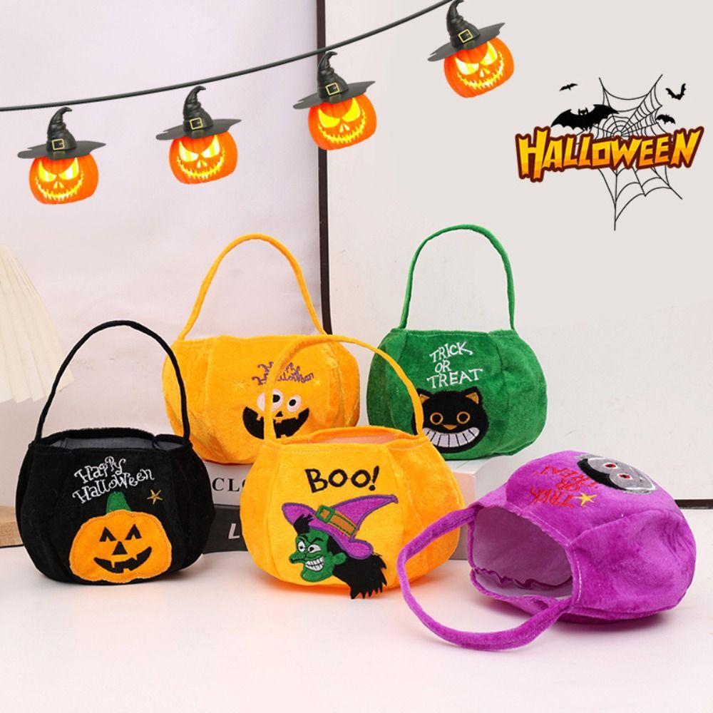 Gifts Pouch Halloween Candy Bag Ghost Trick-Or-Treat Candy Basket Pumpkin Candy Bucket  Children