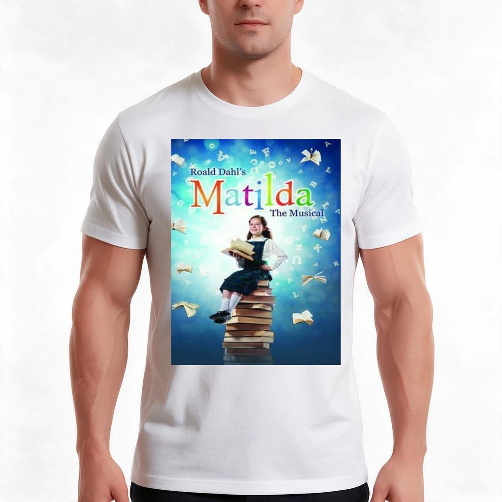 Matilda Musical Tshirt Summer Casual Cotton Tee Oversized Streetwear Tops Vintage Graphic Print Loose Fit Short Sleeve