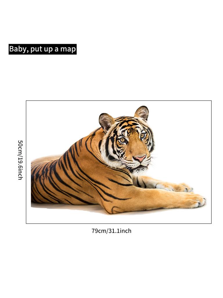 Realistic Big Tiger Wall Sticker for Kids Room Bedroom Home Wall Decoration Removable Decorative Art