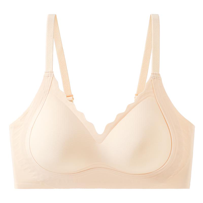 Seamless Jelly Lift Bra for Women: Fixed Cups, Small Chest Support, Gathered, Anti-Sag, Wire-Free.