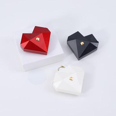 Heart-Shaped Diamond Surface Ring Box for Valentine’s Day - Elegant Engagement Ring Packaging