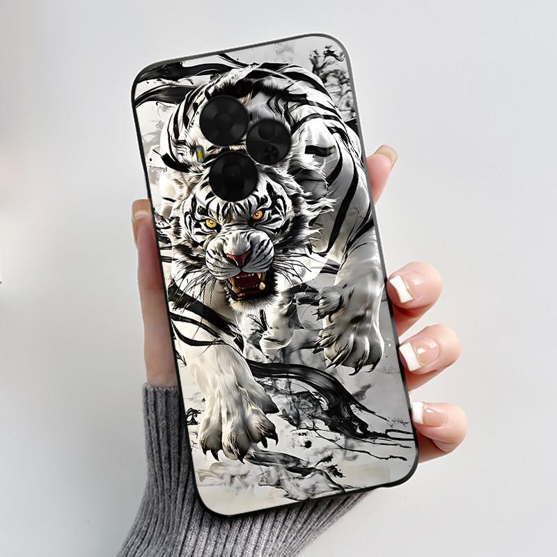 New Soft Black Casing For TCL NxtPaper 60 Ultra Green Cartoon Rabbit Pattern Shockproof Cover For TCL Ion X/TCL Ion V Case