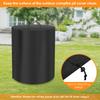 Fire Pit Dust Cover Oxford Fire Pit Drawstring Cover with PVC Backing & Handle Patio Bonfire Waterproof Cover for Winter Storage