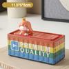 1pc Container Desktop Storage Box Stackable With Cover Coin Small Items Box Scene Figurine Living Room Bedroom Office Organizer