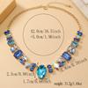 French Vintage Waterdrop Crystal Choker Necklace for Women Elegant Rhinestone Statement Collar Chain