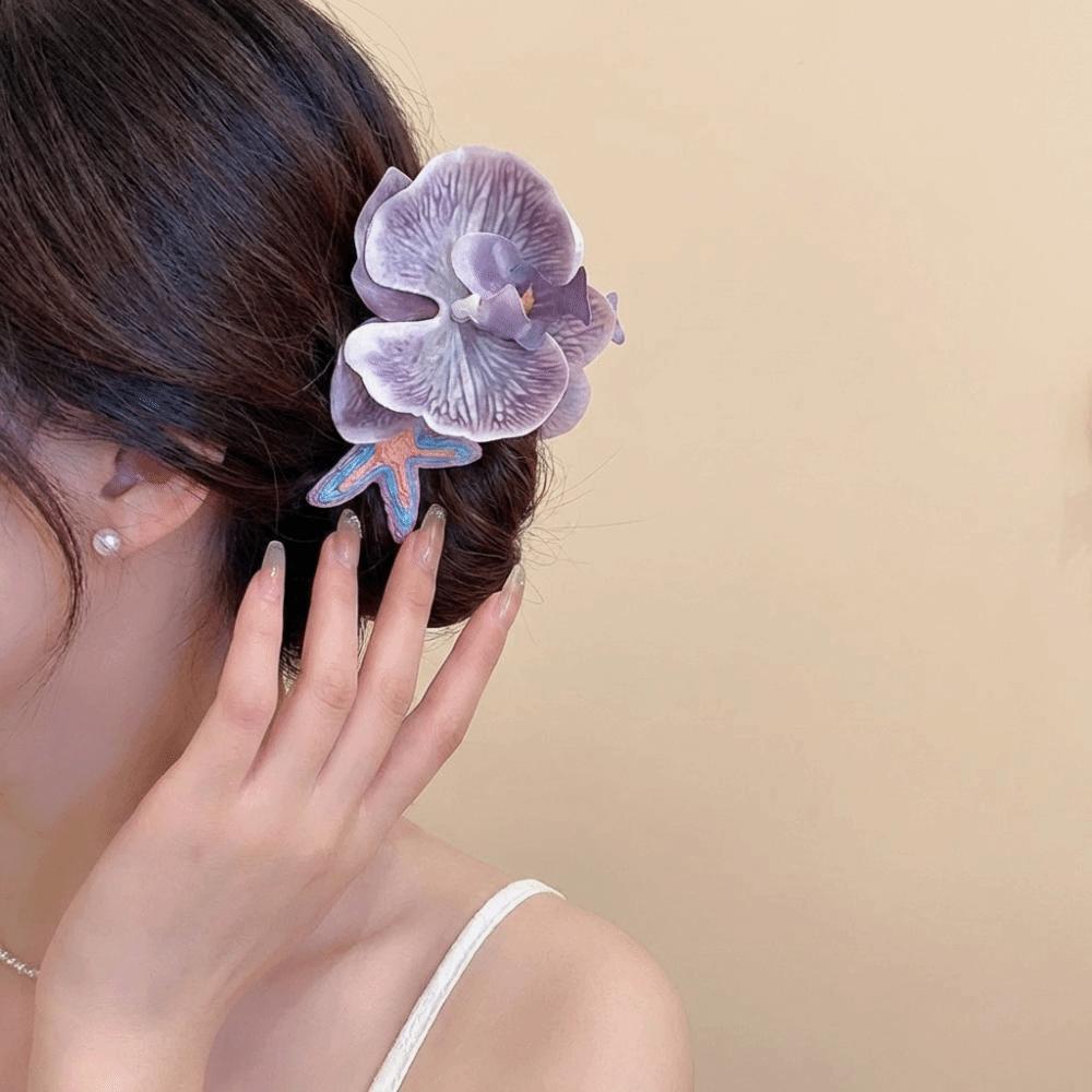 Tassel Butterfly Orchid Hairpin Rose Flower Hanfu Hair Accessories Flower Hair Clip  Party