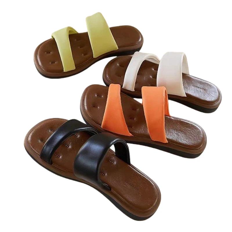 Fashion Flats Women Slippers Walking Cozy Shoes Casual Dress Woman's Sandals Summer 2025 Fashion Flip Flops New Dress Sandalias De Mujer