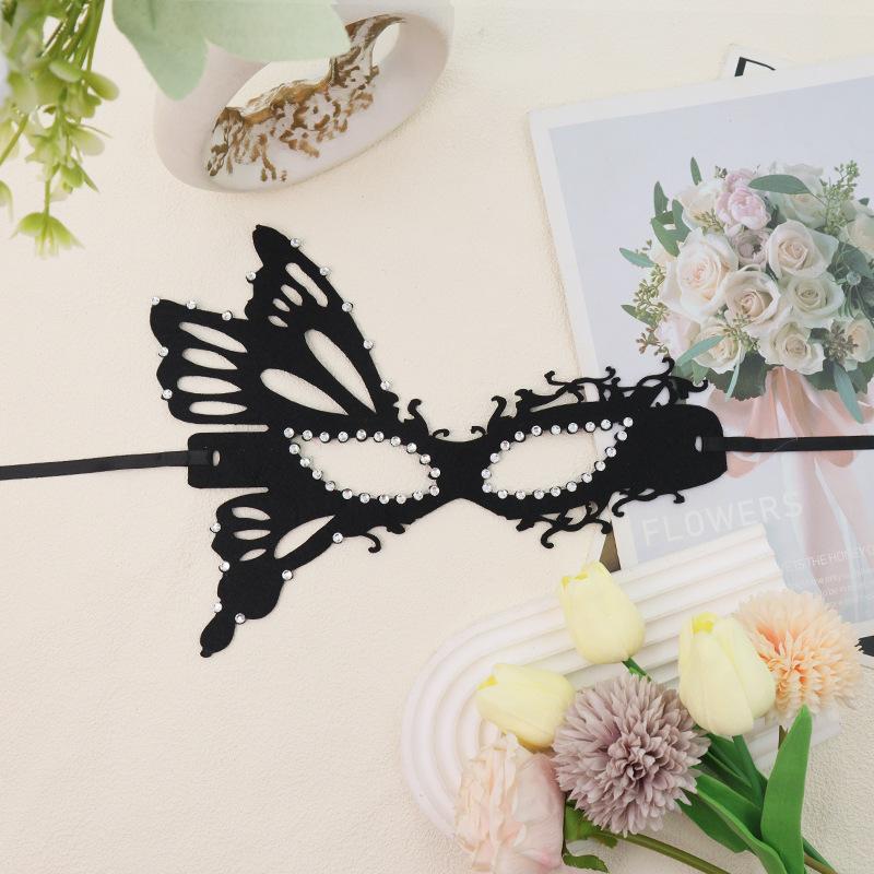 Masquerade Mask Halloween Costume Mask Butterfly Mask Rhinestones Fancy Mask Venetians Mask Half Face Mask for Party