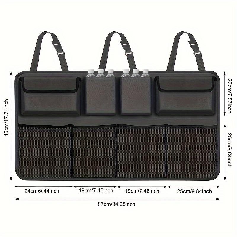 Car Seat Organizer Storage Bag with 8 Pockets and Adjustable Straps Suitable for Tools Bottles Accessories Vehicle Organization