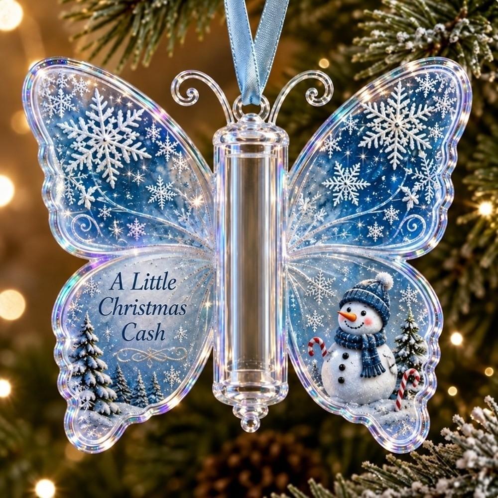 Lightweight Butterfly Christmas Ornament Transparent Holiday Tree Decoration  Kids Gifts
