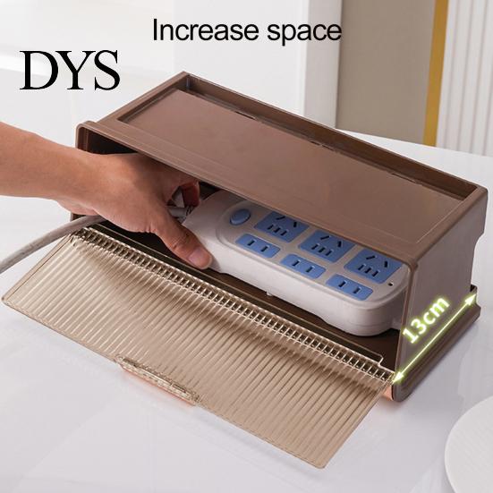 Wire Cable Storage Case Wi-Fi Router Shelf Large Capacity Dustproof Visible Design Smooth Edge Simple Appearance Container Save Space Plastic