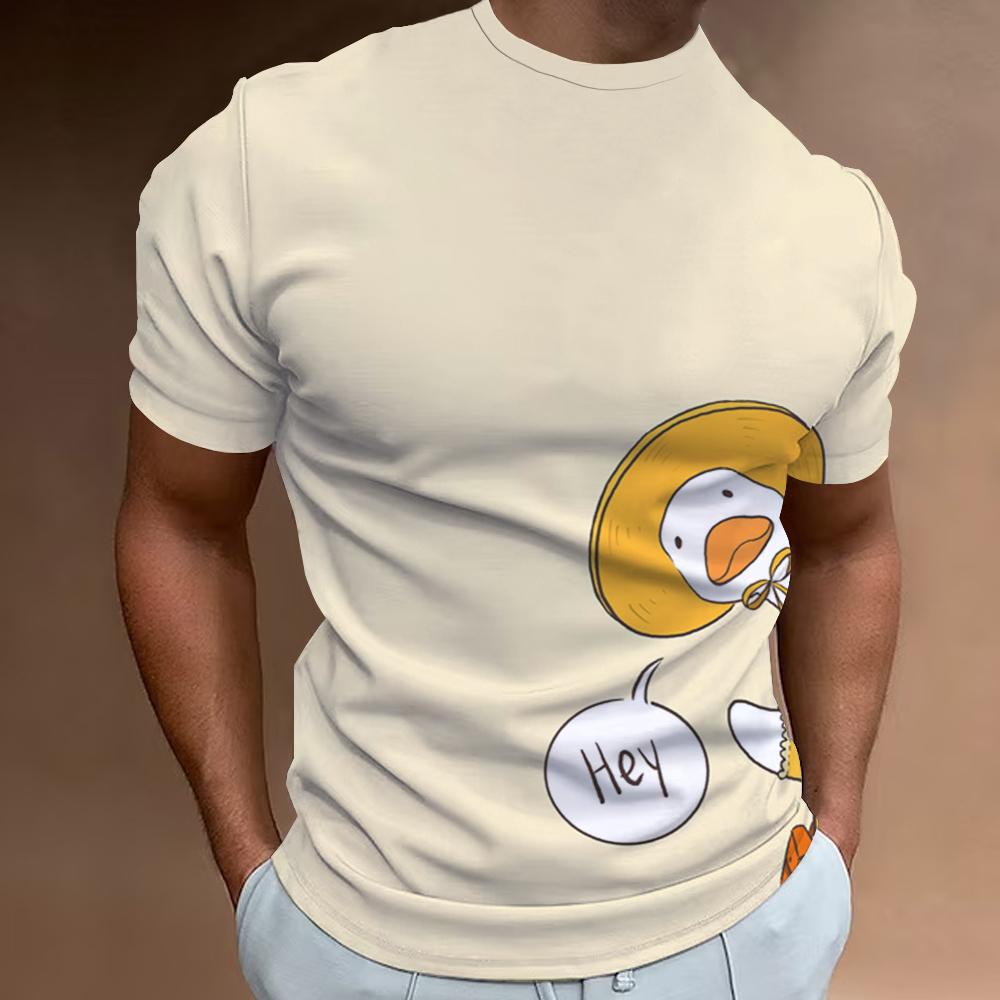 

Футболки с забавной графикой для мужчин, крутые свободные футболки с принтом Interest Goose, мужские футболки с короткими рукавами, повседневные свитера, мужские летние топы 6XL