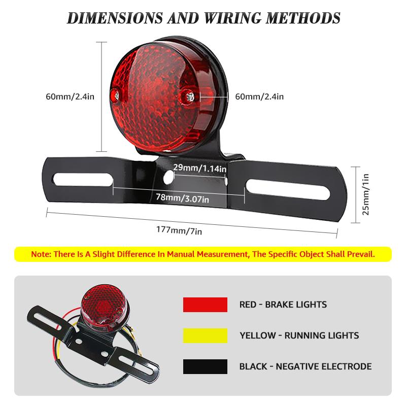 Motorcycle Tail Light 12V Halogen Moto Rear Lights Brake Stop Light For Harley Honda Cafe Racer Custom Bobber Chopper