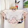 Waschbare Stoff-Tischdecke im Landhausstil mit Stickerei & Runde Klimaanlagenabdeckung