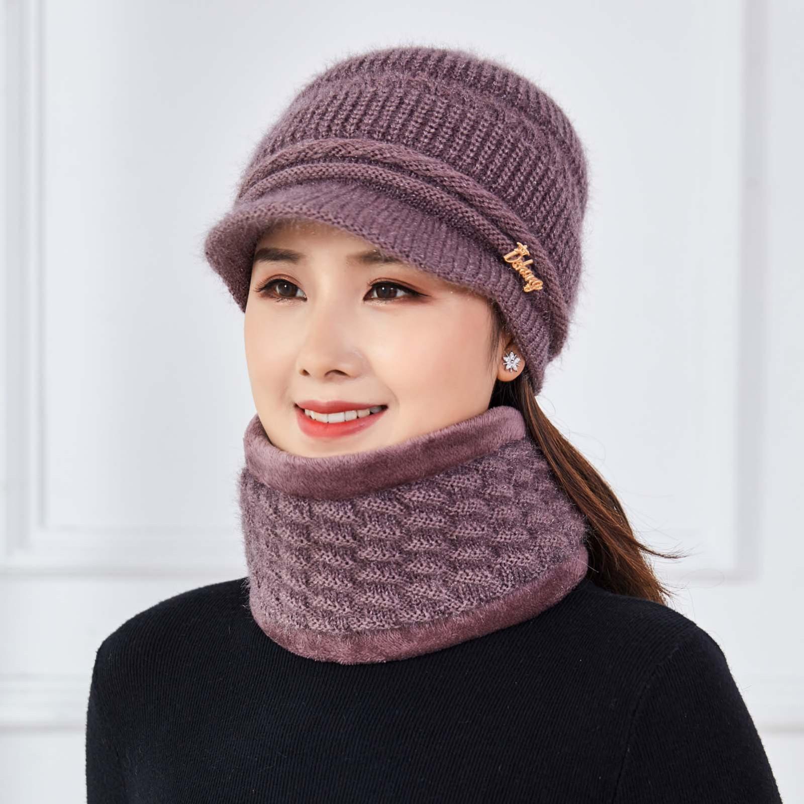 

Ветрозащитная шапка для взрослых, велосипедная лыжная вязаная шапка, шарф, маска, теплая вязаная шапка One size