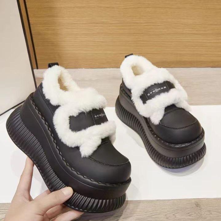 Korean version of thick-soled snow boots, piled and thickened cotton shoes, winter daily soft-soled women's shoes that are not tired