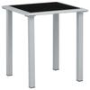 Day and Night - Day and Night Black and Silver Steel and Glass Garden Table 41x41x45 Cm