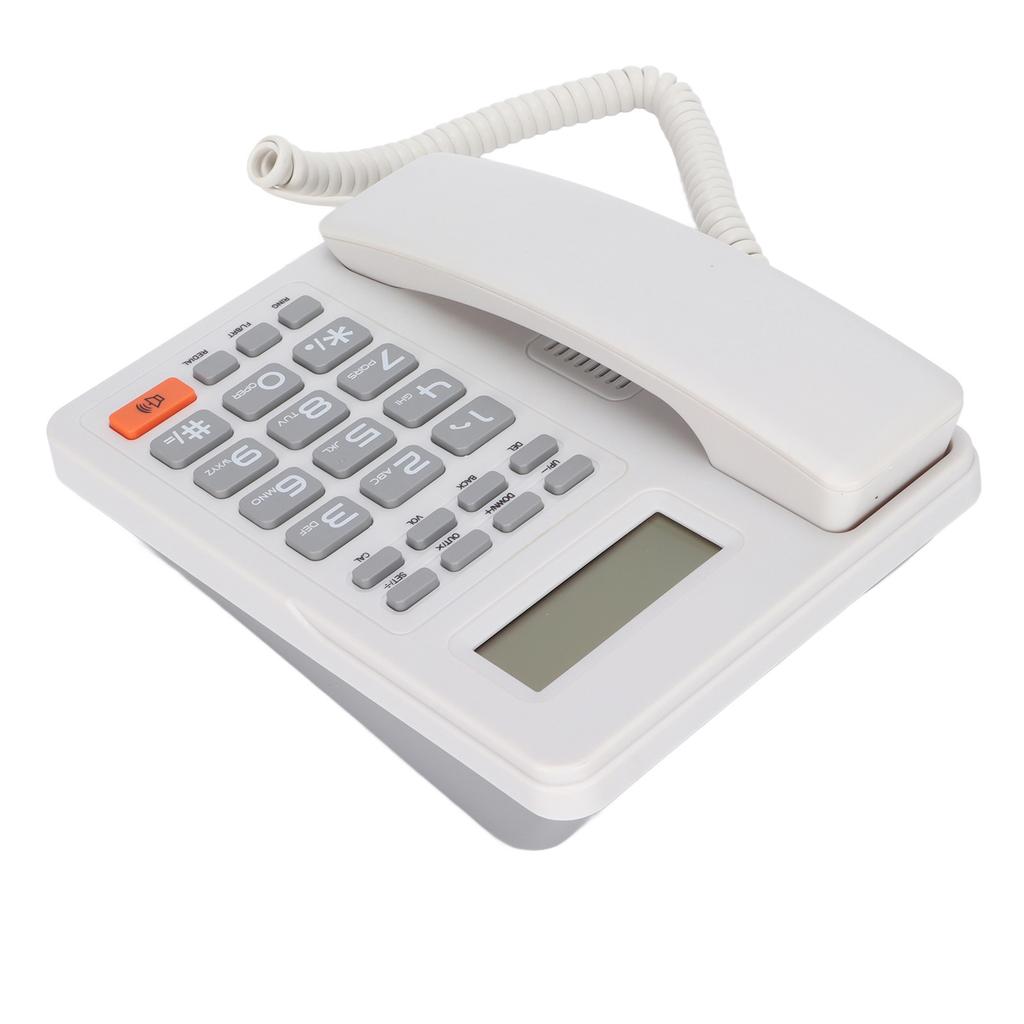KXT8204CID Telephone Home Office Hotel Telephone Support Semihands Free Battery Free(White )