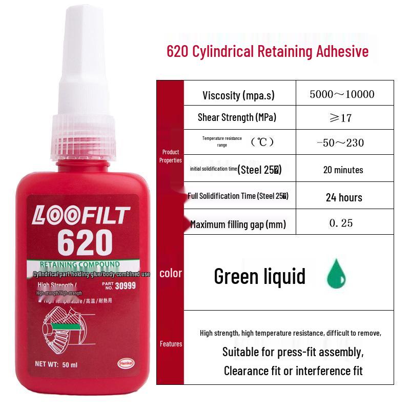 243 High-Temperature Threadlocker: Medium-High Strength Metal Anaerobic Sealant Adhesive for Anti-Loosening Screw Fastening
