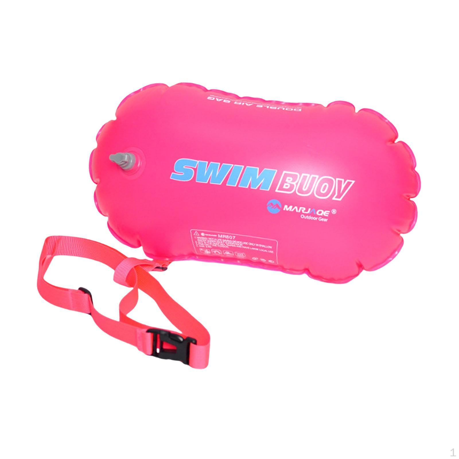 

Водный плавательный буй с сухой сумкой и регулируемым поясом, двухкамерный поплавок для триатлета розы красного