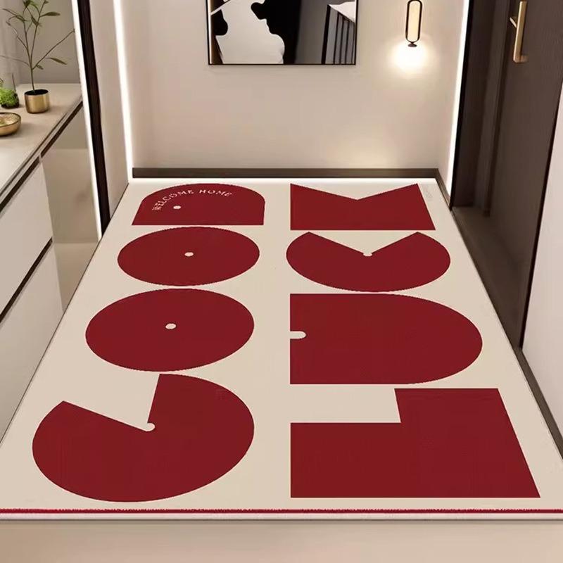 

Red Series Joyful Carpet for Living Room Bedroom Hallway Decorative Mat Non-slip Decoration Table Sofa Soft Rug Friend s Gift 40x60cm