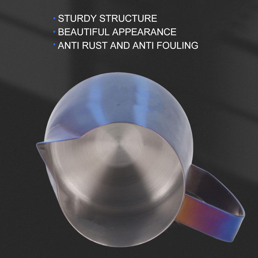 Frothing Pitcher Eagle Spout Prevent Spilling 304 Stainless Steel Frother Cup with Handle for Milk Coffee 420ml