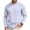 T-shirt décontracté à manches longues raglan et col rond pour homme