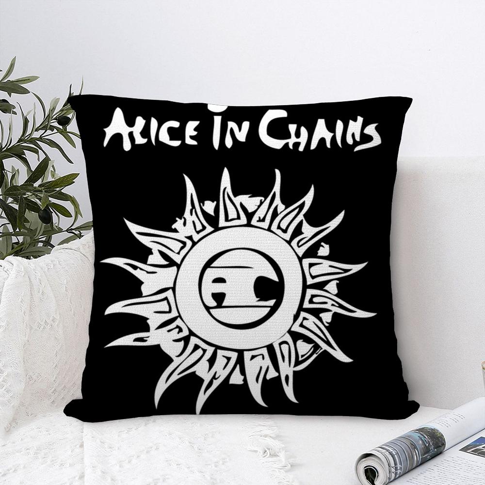 

Music A-Alice In C-Chains Pillow Case Plush Fabric Soft Pillowcase Double Sided Print Sofa Cushion Cover Throw Pillow Cover 16x16Inch