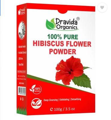 Dravida Organics 100% Pure Hibiscus Powder  (100 G)