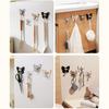 4Pcs Adhesive Butterfly Hooks Wall Mounted Bathroom Hanger Decorative Cute Butterfly Bear Hook for Towels Keys Kitchen Utensils