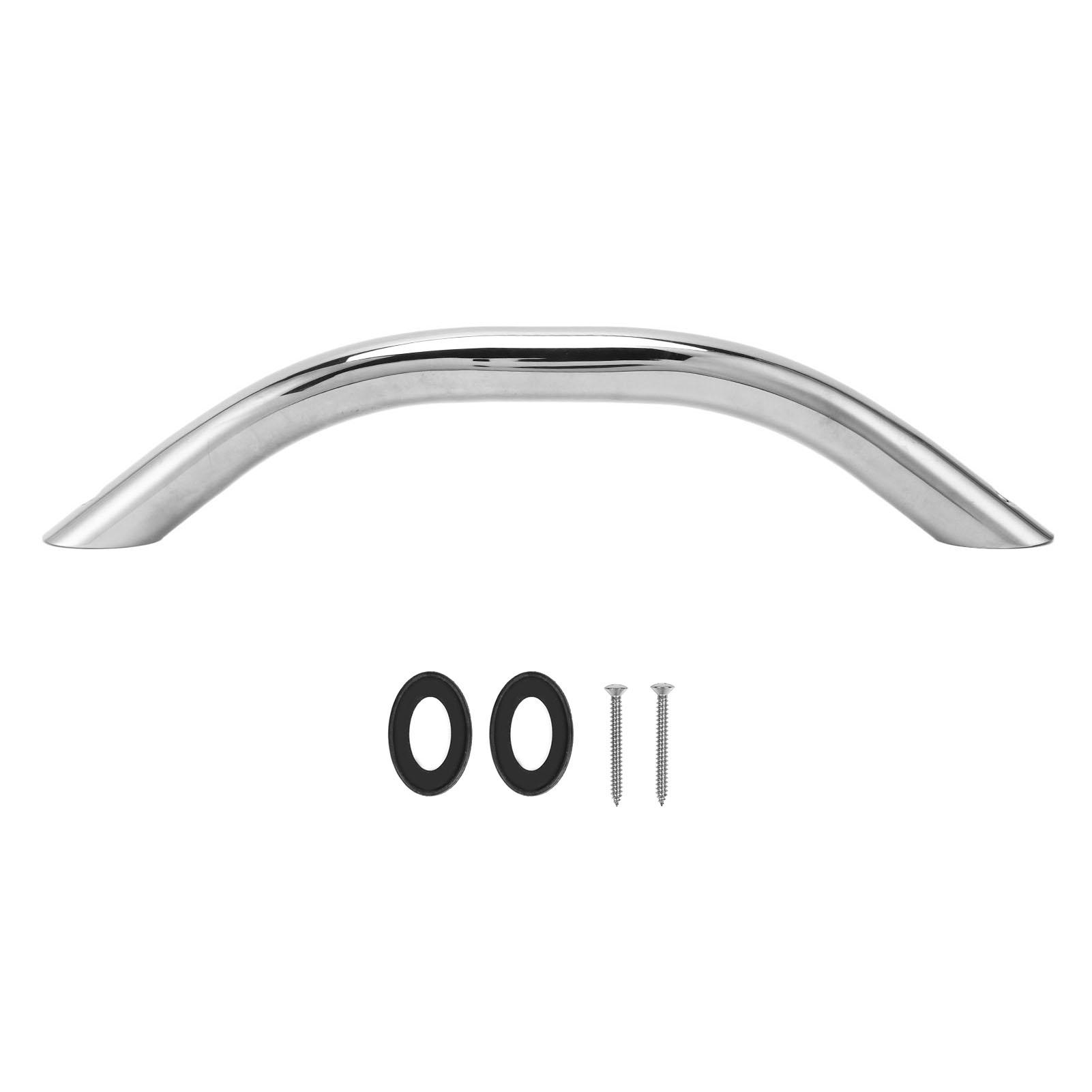 

338 мм Ручка-поручень для лодки из нержавеющей стали 304 с полированной поверхностью, морской поручень для яхты, дома на колесах, двери автобуса