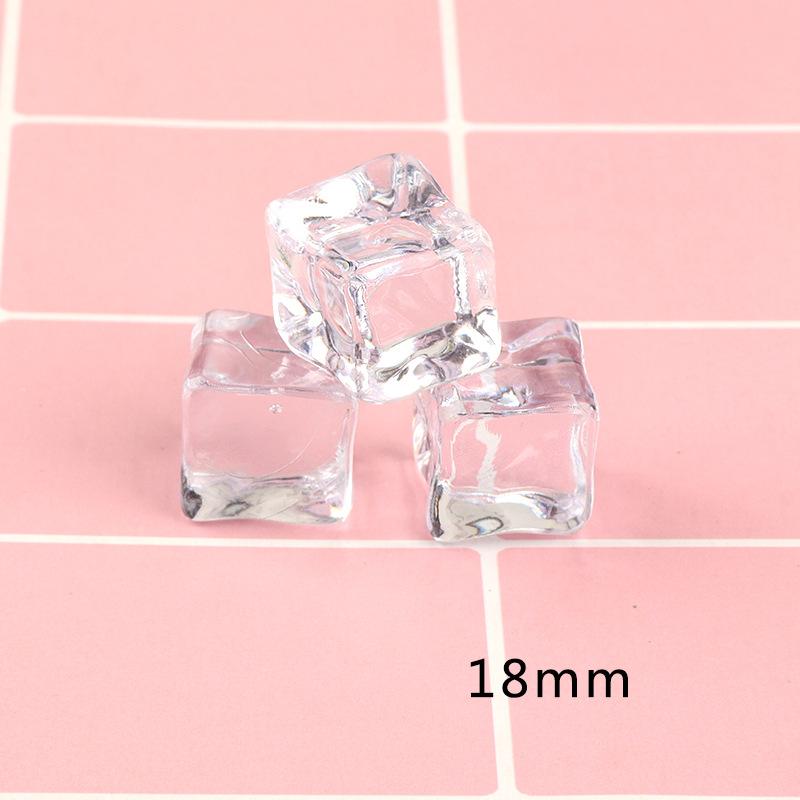 20-50Pcs 18Mm Simulated Ice Miniature Resin Food Toy Mini Food Model Jewelry Diy Accessories Small Ornaments Handmade