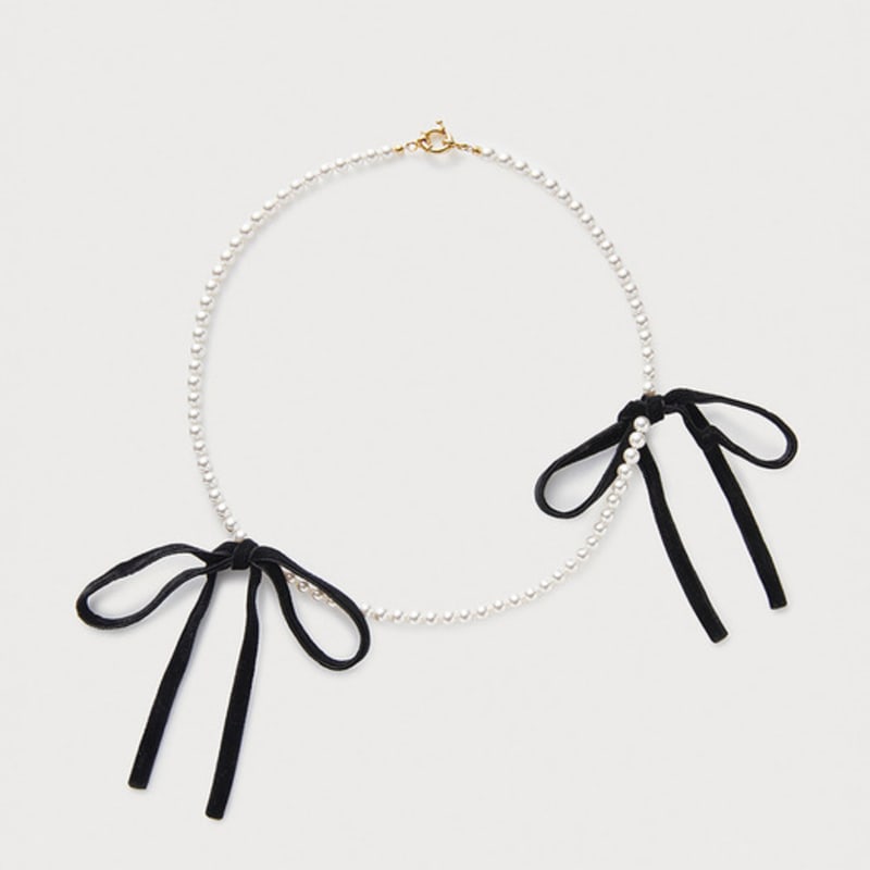 

PEARLSONATE Ashore Bow Drop Necklace 45cm