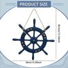 Boat Ship Steering Wheel Rudder Hanging,Ornament Beach Theme Decor Wall Art Wooden for