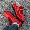 Big Red Chinese New Year Shoes Large Size Leather Shoes Soft Sole Casual Doudou Shoes Youth