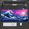 Japanese The Great Wave of Kanagawa Large Gaming Mousepad Xmm Gamer Keyboard Lock Edge Desk Mats Office Lap Gamer Mousepad
